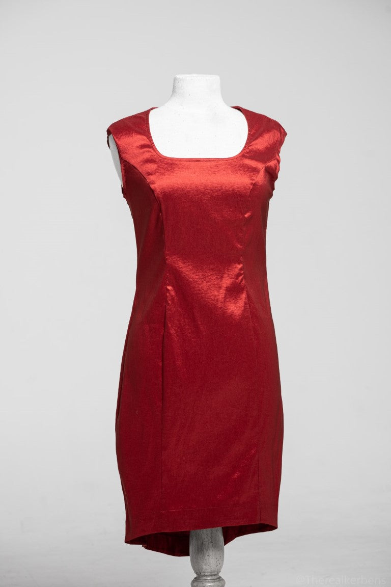 Liz T dress, red taffeta