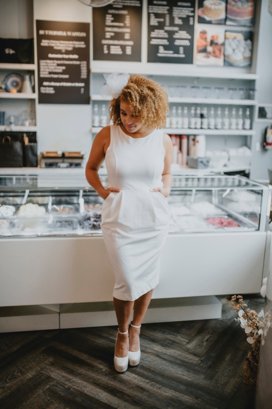 Elopement bridal dress, made in Ottawa