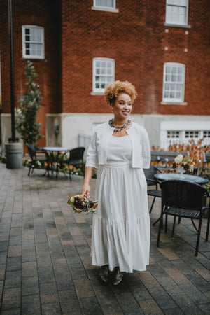 Casual wedding dress, white dress for weddings, made in Ottawa