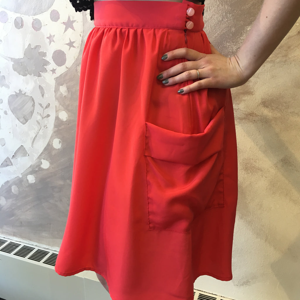 June C skirt, polyester coral