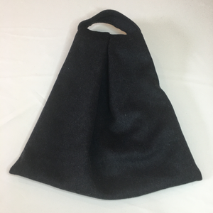 Charcoal wool blend purse